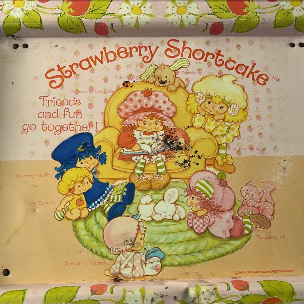 Strawberry shortcake 1981 breakfast tray